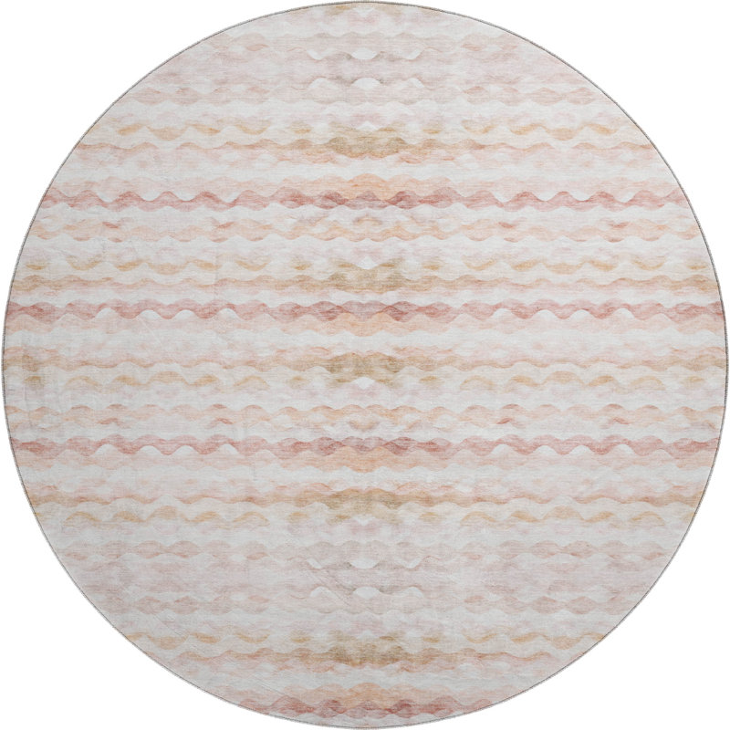 Premium Machine Washable Cerrito AMF195 Rug, Round 8'