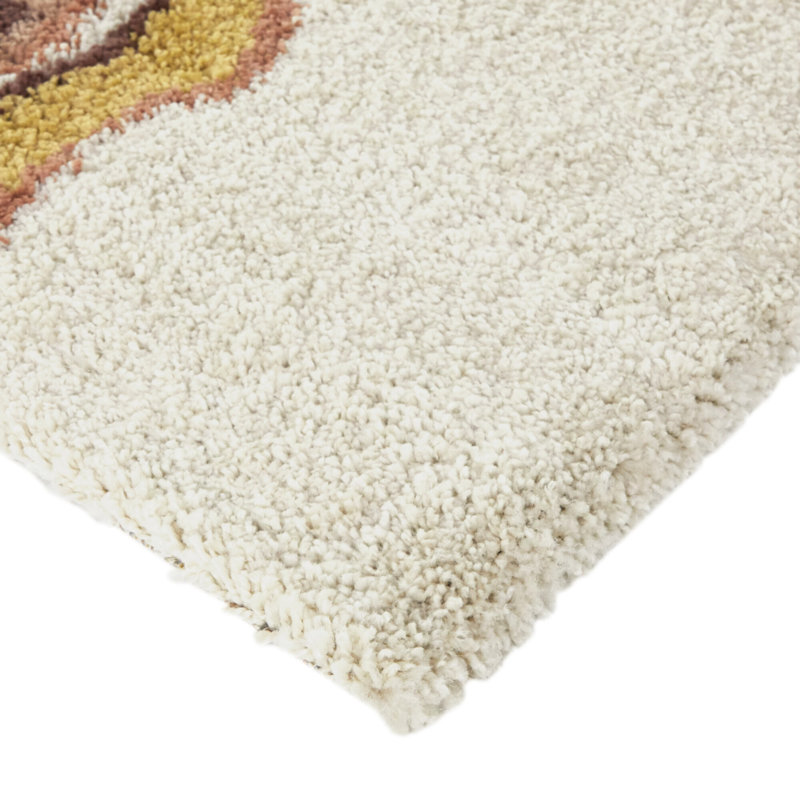 Tapis à poils longs pour enfants Sofia, Rose, Rectangle 5 pi 3 po x 7 pi