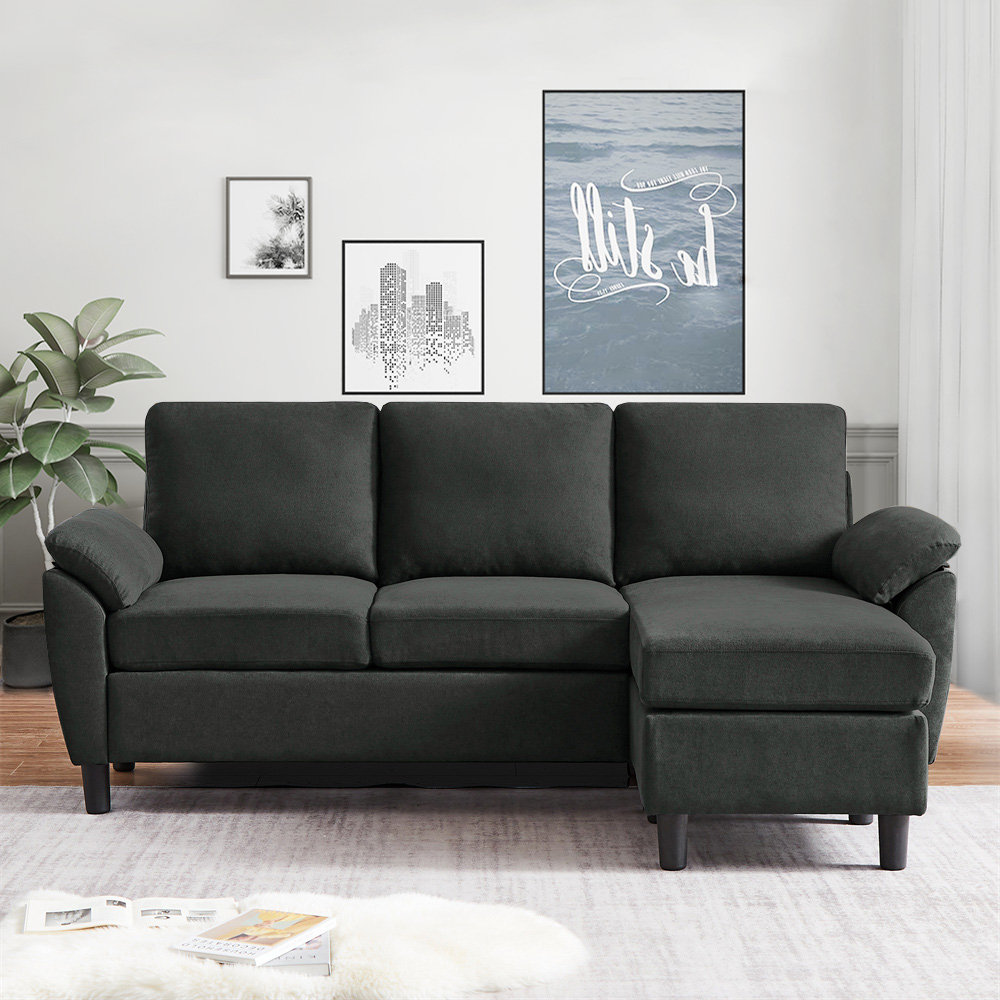 Darlyene 79" Wide Reversible Sofa & Chaise with Ottoman