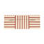 Boîte de rangement en résine rayée terracotta et blanc-116469198