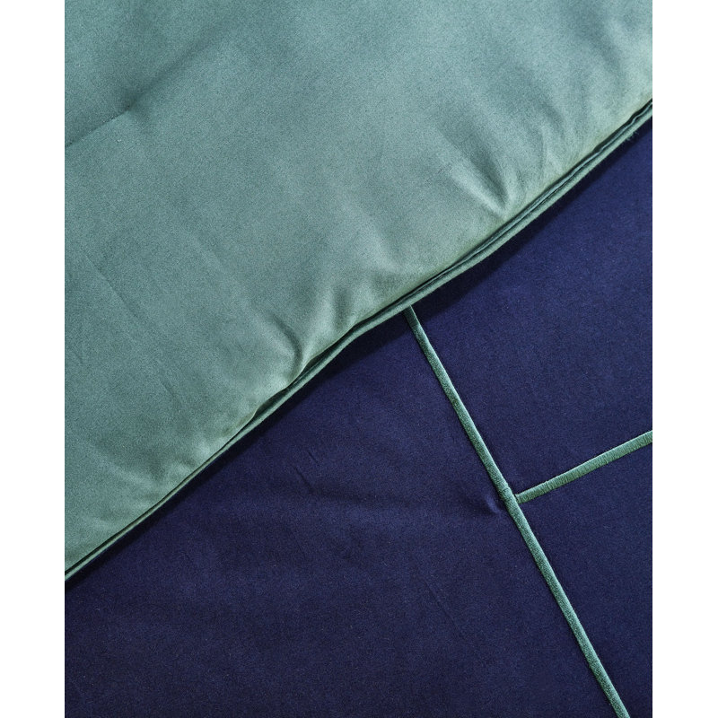 Ensemble d'édredon Lacotte Court Lines, bleu marine, Édredon très grand + 2 taies décoratives