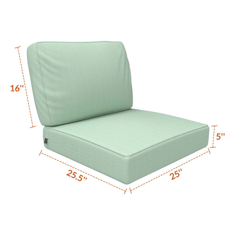 Coussin Sunbrella intérieur / extérieur à assise profonde, Tissu spa