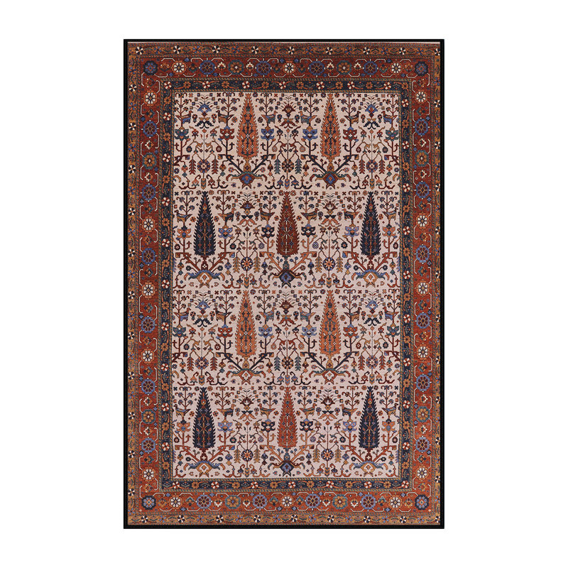 Tapis brun à motif oriental, Rectangle 6 pi x 9 pi