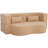 Velano Compact Ribbed Futon Sofa Bed With Pillows In Soft Teddy Fabric-116082738