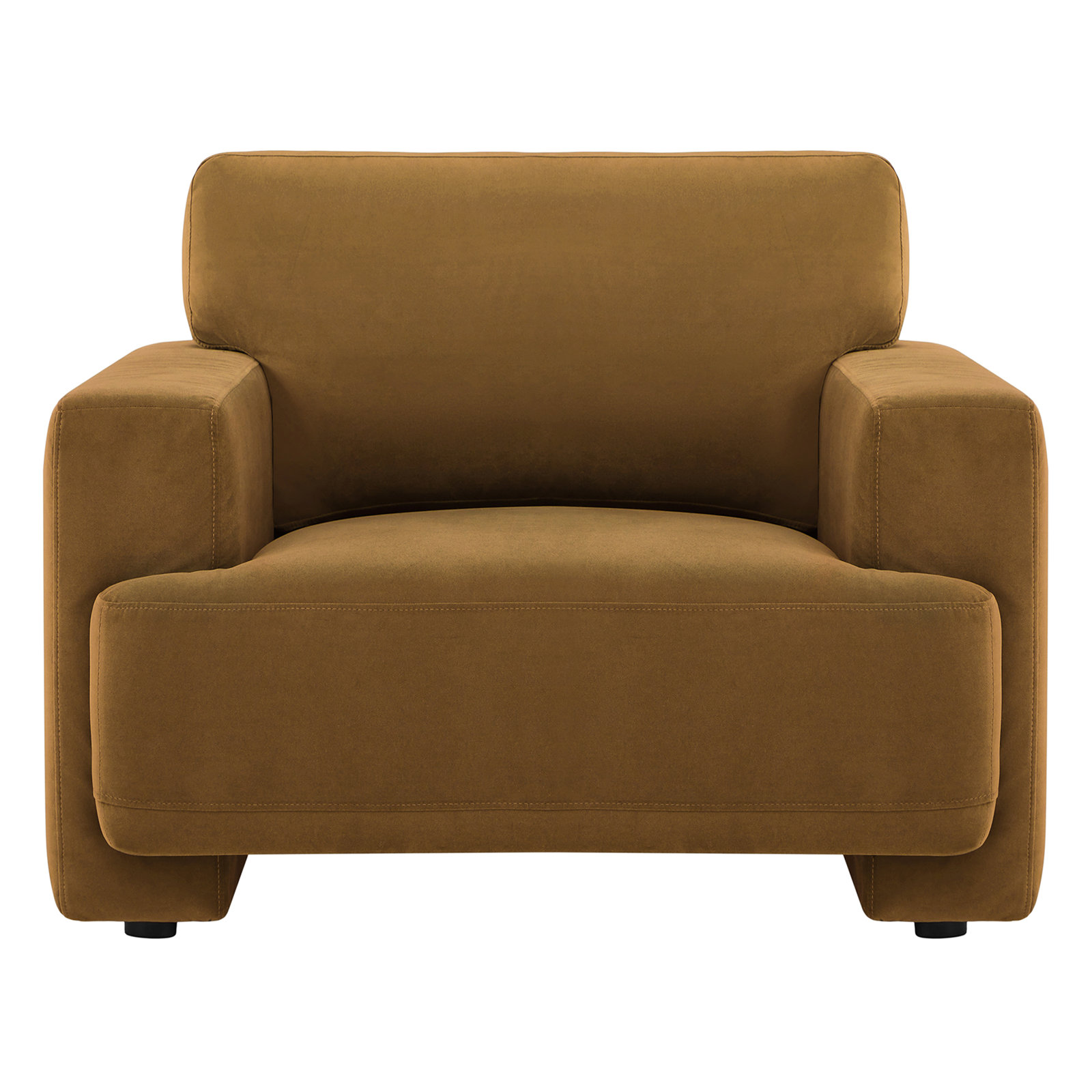 Ives Linen Armchair, Soren Ochre Performance Velvet