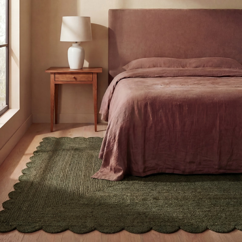 Venus Jute Rug, 4' x 6', Olive