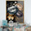 Bouquet de fleurs bleues IV - Impression sur toile