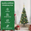 Artificial Pre-lit Christmas Tree Green PVC and Metal-1618156720