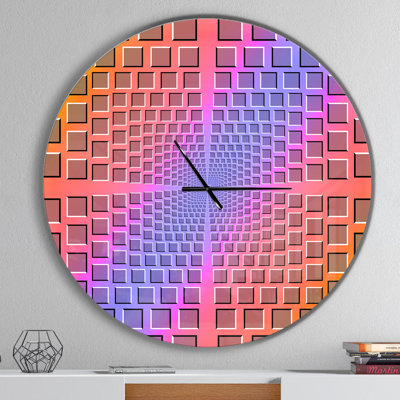 Illusion optique abstraite - horloge murale moderne