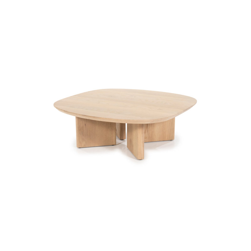 Solid Wood Coffee Table, Natural, 11" H x 31" L x 31" W 