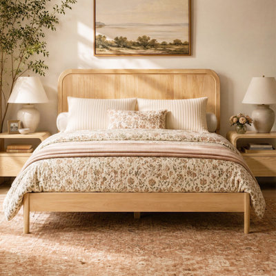 Brody Solid Wood Bed Frame Queen Natural