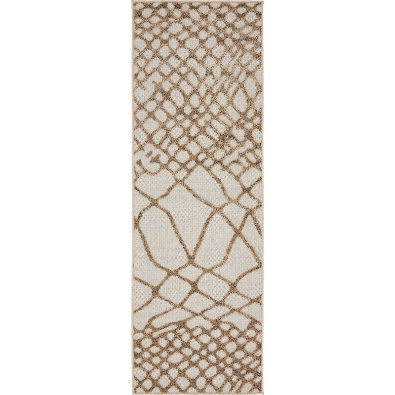 Outdoor Veranda Area Rug Latte Color, Runner 2' x 6'