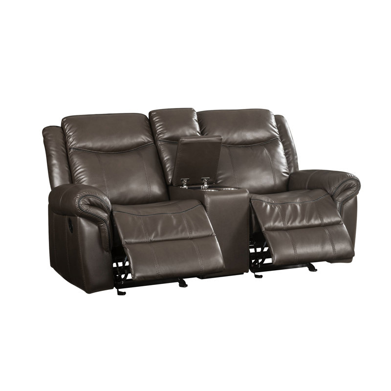 Causeuse en cuir Lydia Aire Motion avec port USB et console Lydia