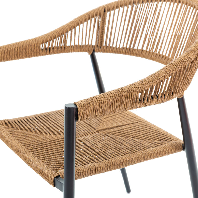 Kiser Patio Dining Armchair with Cushion, Graphite