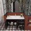 French black retro bathroom Vanity