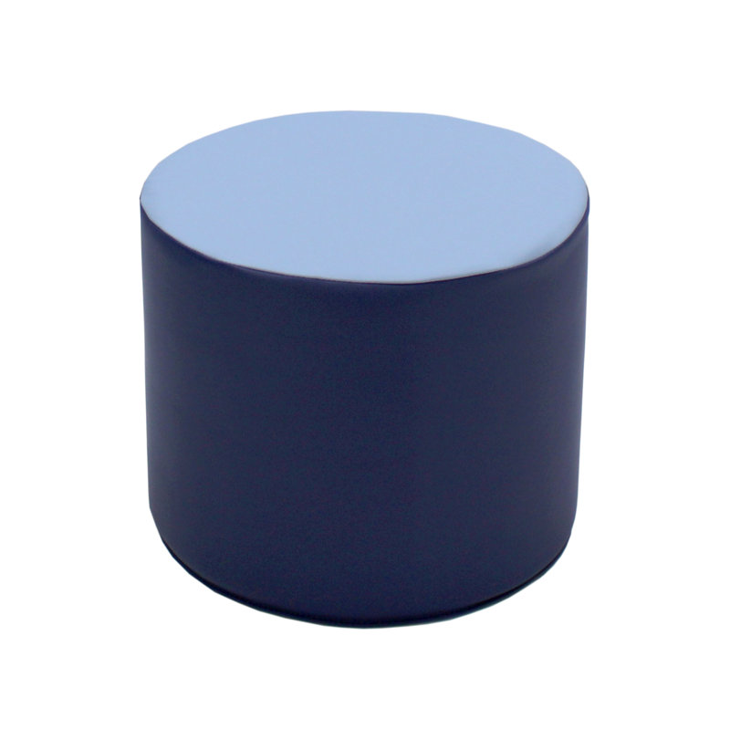 SoftScape 15" Circle/Cylinder Accent Ottomans, Navy