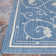 Ariadne Floral Champagne Blue Indoor Outdoor Area Rug
