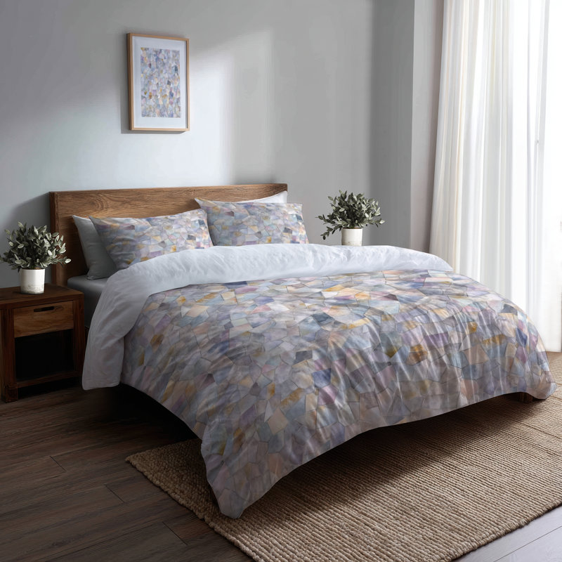 Ensemble de literie 3 pièces Patchwork - Ensemble de housse de couette mosaïque moderne