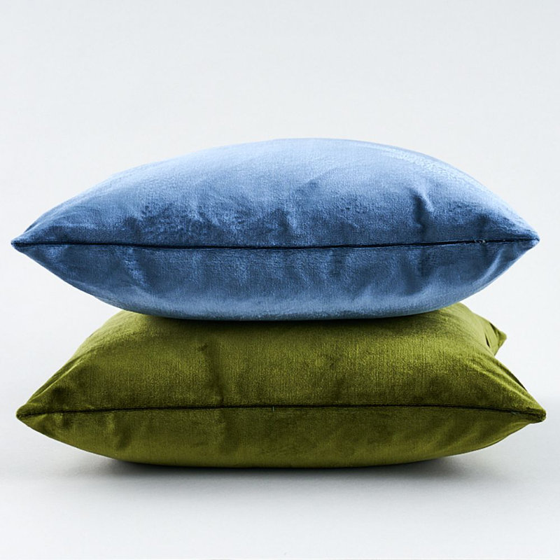 Venetian Silk Velvet Pillow, Moss