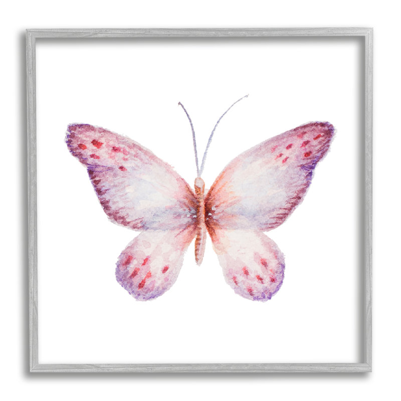 Délicat papillon, ailes tachetées rouges, illustration d'insectes, estampe numérique de Janice Gaynor
