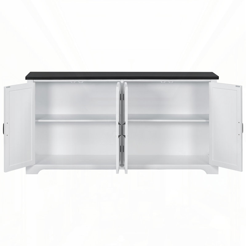 Buffet en bois de style champêtre, Blanc
