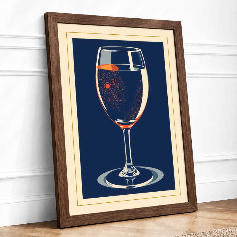 Cocktail & Citrus Mid-Century - Framed Print, A2 - 59.4 x 42.0 cm, Walnut