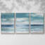 "Blue Silver Shore", reproduction sur toile 3 pièces-1746535703-1746535705
