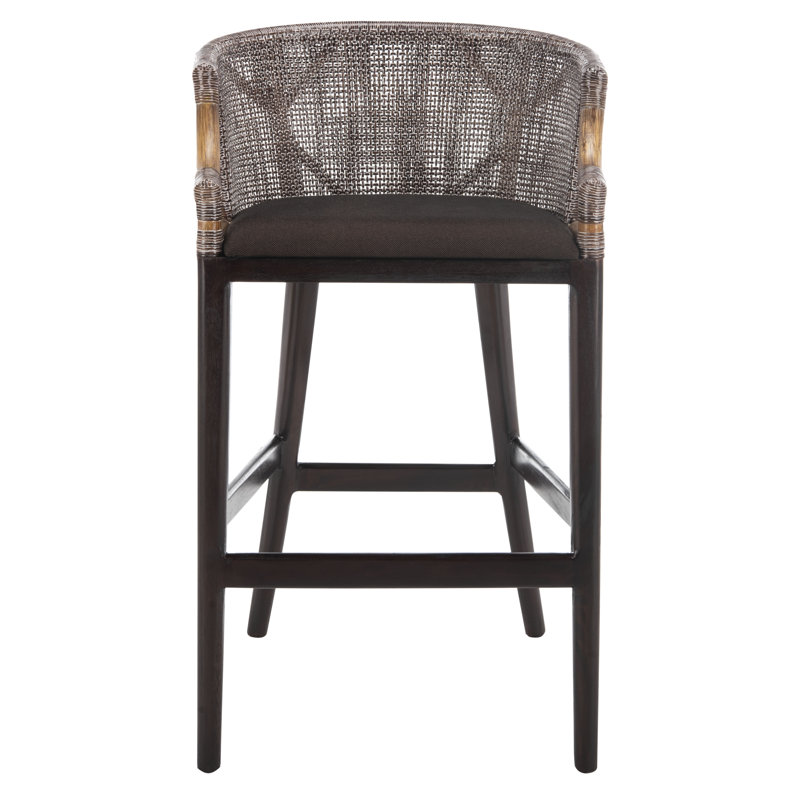 Tabouret de bar Grifton, Coussin brun / cadre brun foncé
