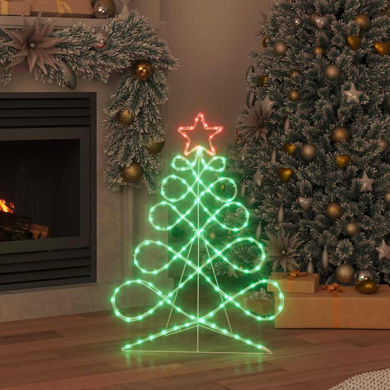  Christmas Tree Shape Light Multicolour 80 X 56 Cm PVC