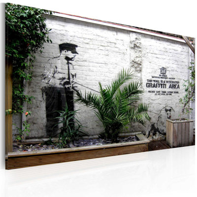 Fazzolari " Banksy Graffiti Area With Plants "