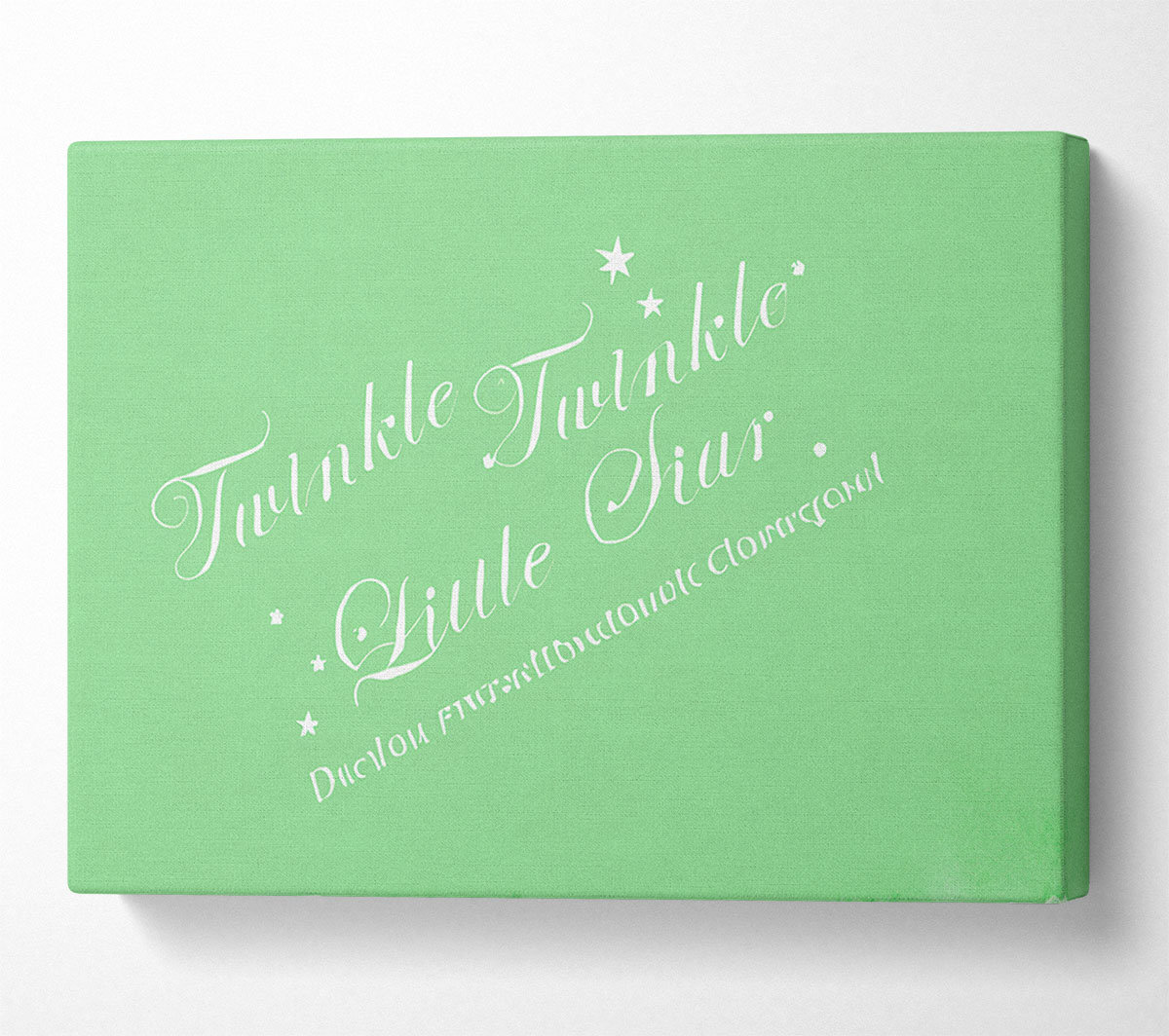 Happy Larry Nursery Quote Twinkle Twinkle Little Star 2 Green - Print ...
