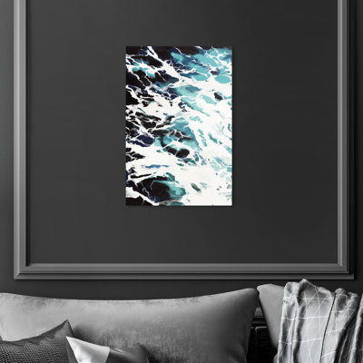 " Tide, Deep Ocean Waves Coastal Blue " Painting Print