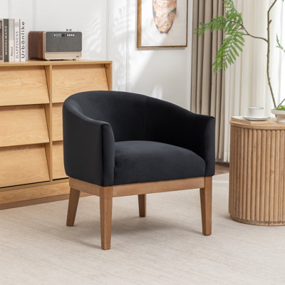 Armchair With Solid Wood Legs