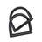 6" Black Iron Modern Abstract Tabletop Sculpture