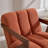 Modern Upholstered Accent Armchair Living Room Chair, Orange Sherpa Fabric-153198345