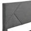 Grand lit avec tête de lit tapissier - Base de matelas robuste avec sommier sans sommier gris
