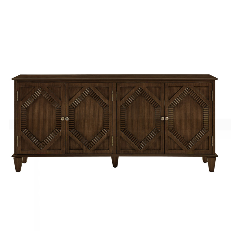 65.2" Mid Century Modern Sideboard Buffet Cabinet with Storage, Walnut
