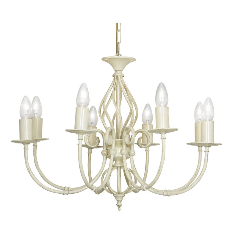 Bonifacio 8 - Light Candle Style Chandelier, Ivory