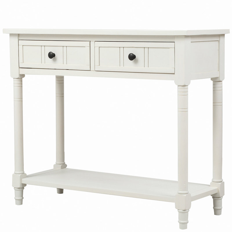 Console Daisy Series avec deux tiroirs et une tablette inférieure