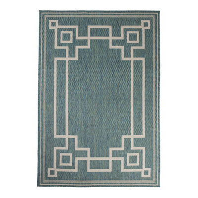 Tapis oriental bleu intérieur / extérieur