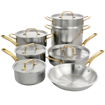 Martha Stewart 12 Pieces Stainless Steel Cookware Set