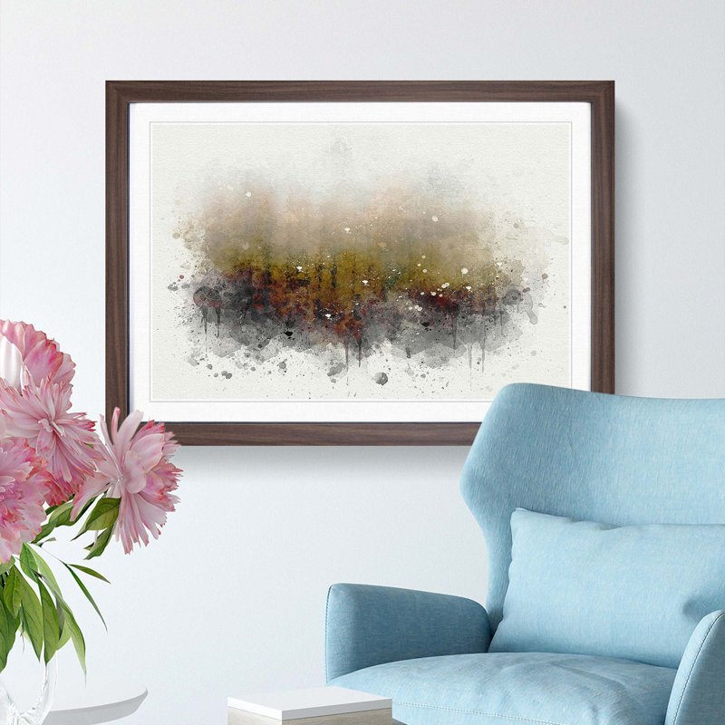 Lappach Forest in Italy in Abstract - Picture Frame Graphic Art Print, 48cm H x 65cm W x 2cm D, Walnut Framed