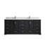 84 po Boston X P 22 po Meuble-lavabo double D en fer forgé avec bordure en quartz blanc Empira