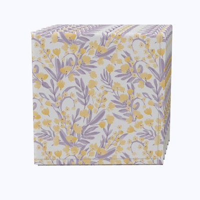Cotton Floral Square Napkin