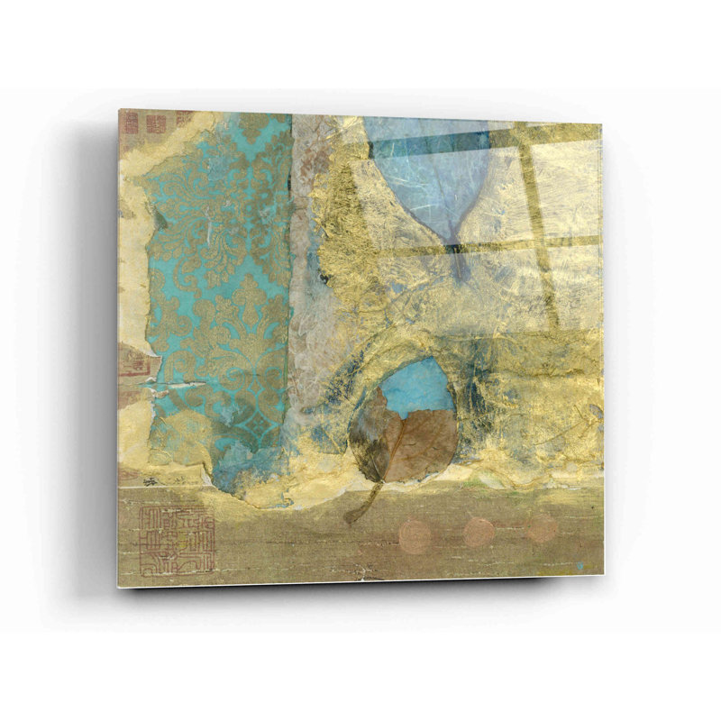 «Wabi-Sabi Leaf» par Elena Ray, art mural en verre acrylique, H 12 po x l 12 po x P 0,13 po