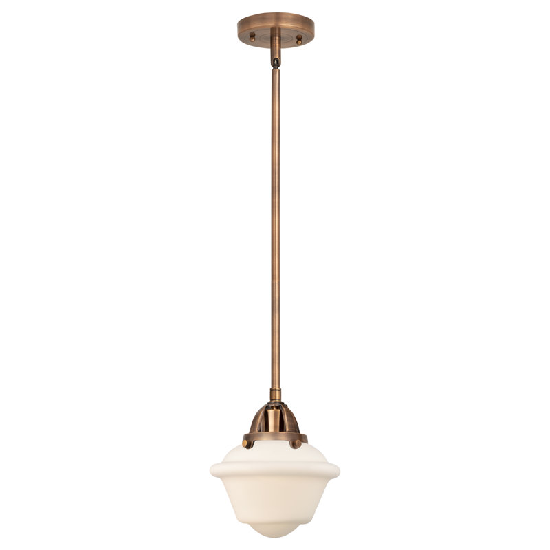Mini-luminaire suspendu à 2 lumières 7,5 po - 1 lumière de 8 po Nouveau - ampoule non incluse - abat-jour Grourke, Blanc mat