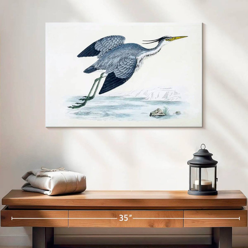 Soaring Blue Heron, 16" H x 24" W