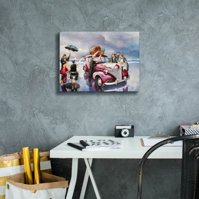 «Stormy lunch» par Ronald West, art mural sur toile, H 12 po x l 16 po x P 0,75 po