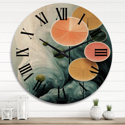 Horloge murale en bois massif Sanaoubar