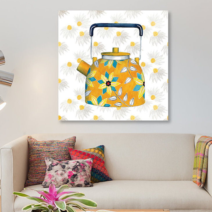 «Sweet Teapot III», impression sur toile, H 18 po x l 18 po x P 1,5 po, Toile tendue, Pas de tapis